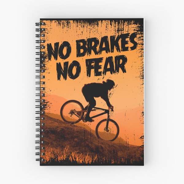 Item preview, No Brakes No Fear Vintage Mountain Bike Downhill Retro Biking MTB Cycling designed and sold by ryboxxdesign.