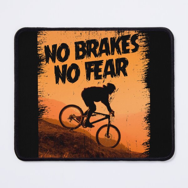 Item preview, No Brakes No Fear Vintage Mountain Bike Downhill Retro Biking MTB Cycling designed and sold by ryboxxdesign.