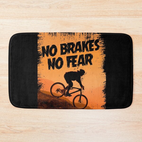 Item preview, No Brakes No Fear Vintage Mountain Bike Downhill Retro Biking MTB Cycling designed and sold by ryboxxdesign.