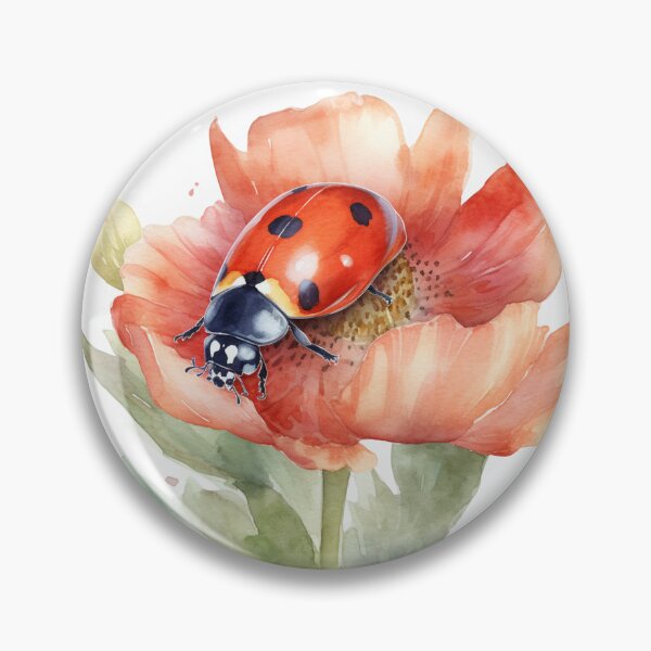 Item preview, A ladybug on a flower designed and sold by holodream.