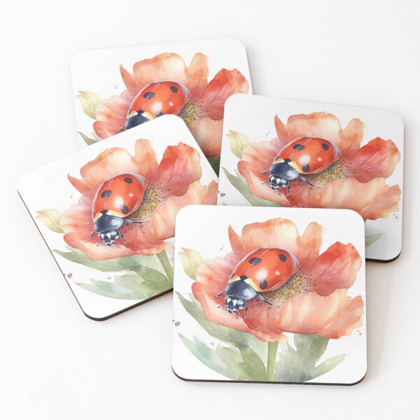 Item preview, A ladybug on a flower designed and sold by holodream.