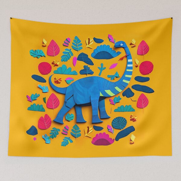 Item preview, DIY Brontosaurus - craft paper style designed and sold by JoanNinjaHen.