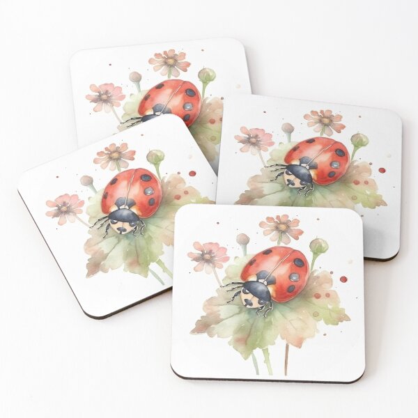 Item preview, Watercolor ladybug designed and sold by holodream.