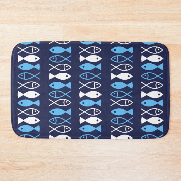 Item preview, Fish - navy and blue designed and sold by LaBelleMaison.
