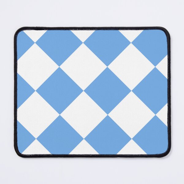 Item preview, Diagonal light blue and white square checkered pattern. Chessboard. Checkerboard. Check pattern designed and sold by Opalaeo.