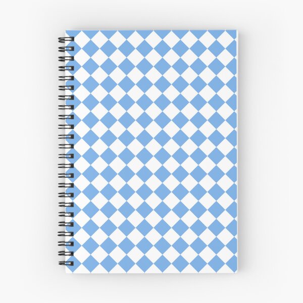 Item preview, Diagonal light blue and white square checkered pattern. Chessboard. Checkerboard. Check pattern designed and sold by Opalaeo.