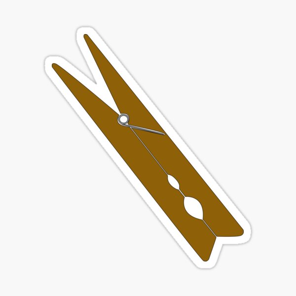Wood Clothes Pin - Clothes Pin - Sticker