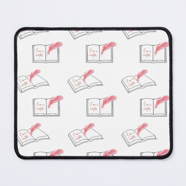 Item preview, Cute red feather quill notebook design for writers.  designed and sold by CreativeStrand.