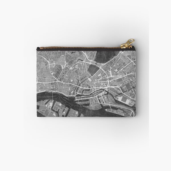 Item preview, Map of Hamburg downtown (Germany) in gray vintage style designed and sold by blursbyai.