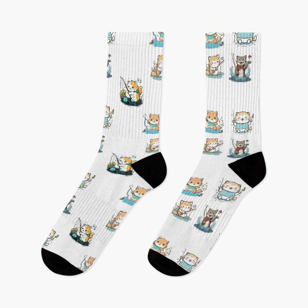 Item preview, A colorful collection of fun fishing illustrations with cats! designed and sold by ATEGO.