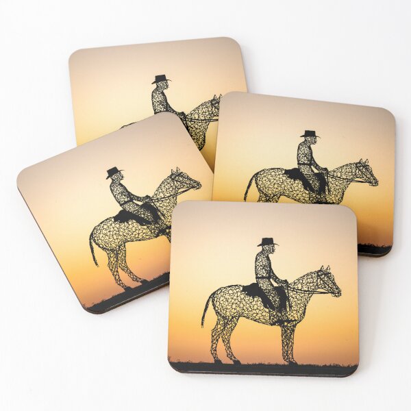 Item preview, Parachilna, Horseman, Jackaroo, Sculpture, Sunset designed and sold by HSRPhotography.