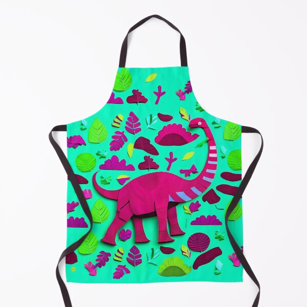 Item preview, DIY Brontosaurus in Mint - craft paper style designed and sold by JoanNinjaHen.