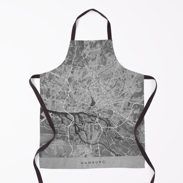 Item preview, Map of Hamburg (Germany) in gray vintage style designed and sold by blursbyai.