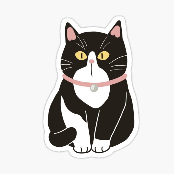 Fat Black Cat Sticker, 3 Fatty Kitty, Fat Cat, Black Cat, Cute, Adorable,  Kitty Kat, Kitty Cat, Sticker, Fluffy, Furry, Kiss-cut Stickers 