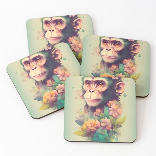 Item preview, Mia Loves Chimp'n'Flowers designed and sold by WyldeLyfe62.