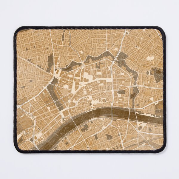 Item preview, Map of Frankfurt (Germany) in sepia vintage style designed and sold by blursbyai.