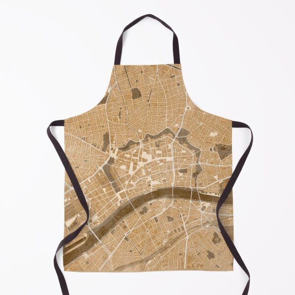 Item preview, Map of Frankfurt (Germany) in sepia vintage style designed and sold by blursbyai.