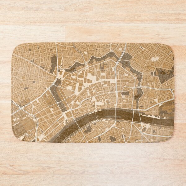 Item preview, Map of Frankfurt (Germany) in sepia vintage style designed and sold by blursbyai.