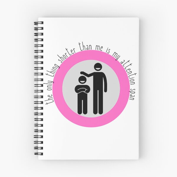 Item preview, the only thing shorter than me is my attention span - gray/pink designed and sold by jechaiyells.