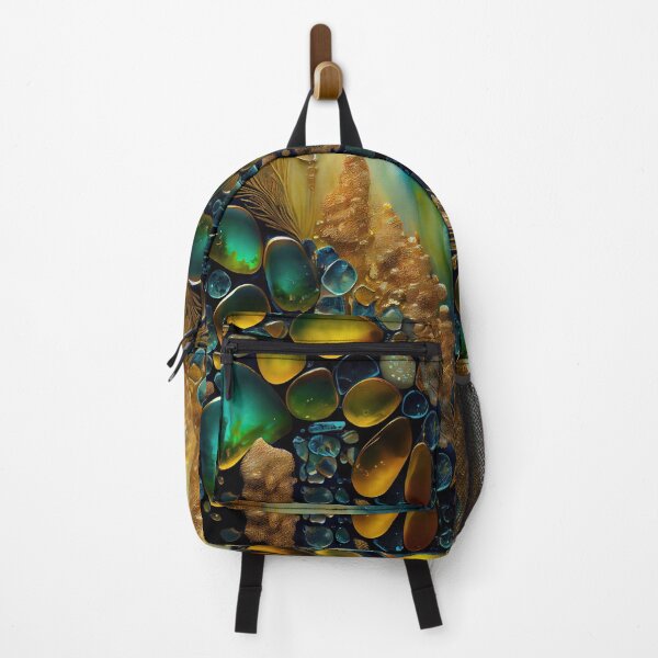 Item preview, Pointillism seaglass golden streams abstract designed and sold by Piotrek0001.