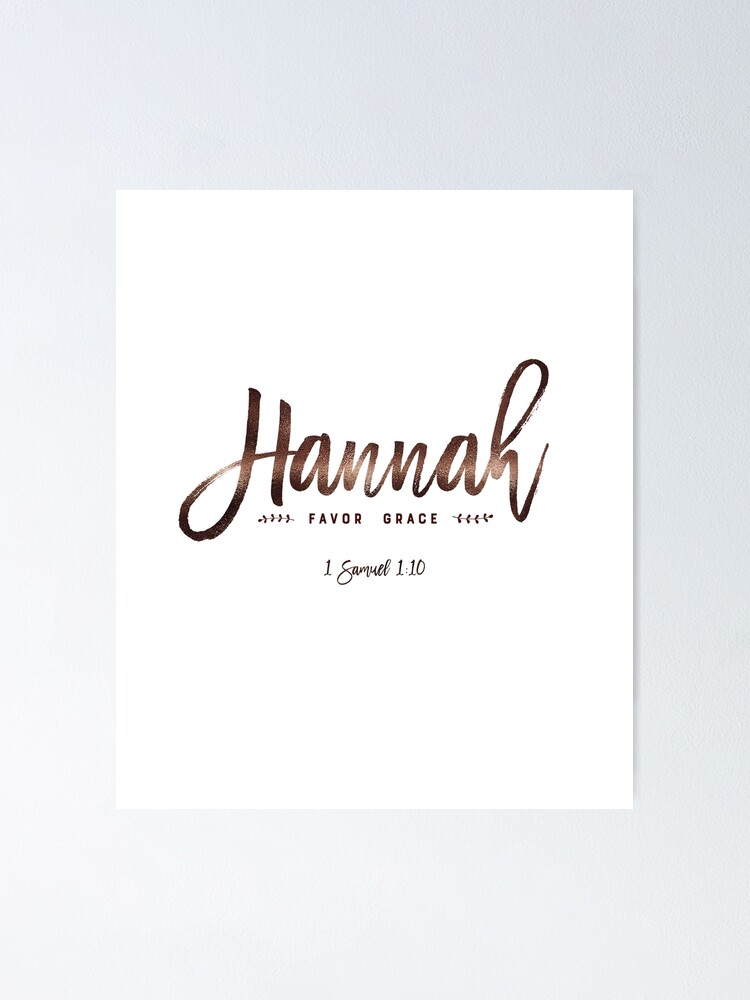 "Christian Name Collection Hannah" Poster for Sale by TwinkleFern