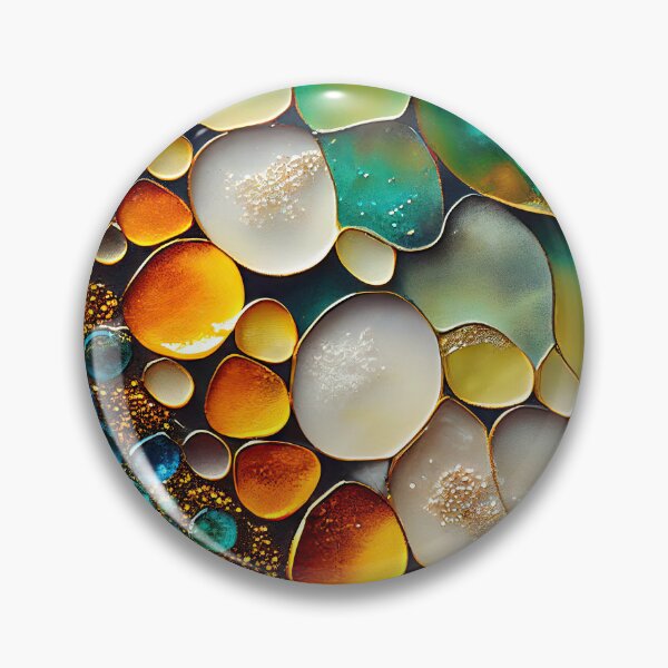 Item preview, Pointillism seaglass golden streams abstract designed and sold by Piotrek0001.