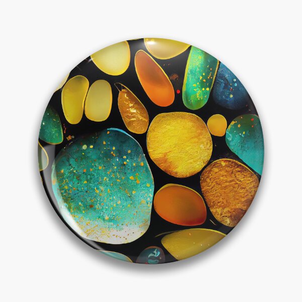 Artikelvorschau, Pointillism seaglass golden streams abstract entworfen und verkauft von Piotrek0001.