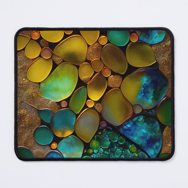 Item preview, Pointillism seaglass golden streams abstract designed and sold by Piotrek0001.