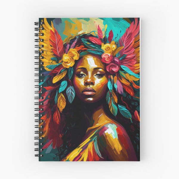 Item preview, African Goddess Portrait | Palette Knife Oil Digital Painting designed and sold by VividViews.