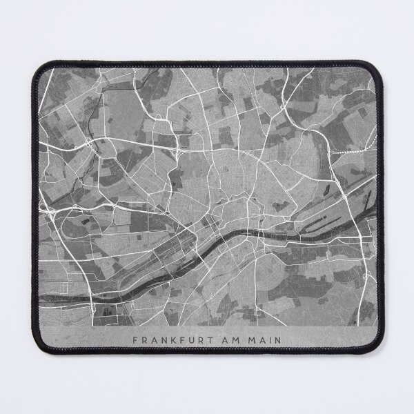 Item preview, Map of Frankfurt (Germany) in gray vintage style designed and sold by blursbyai.
