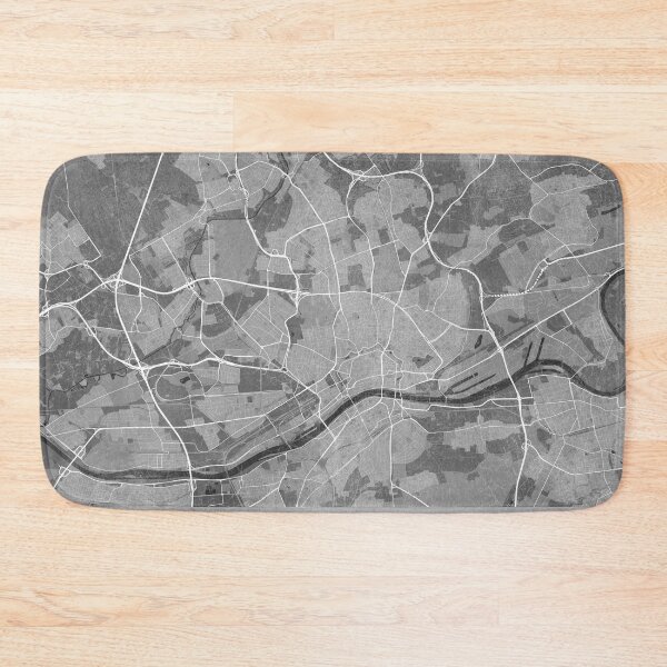 Item preview, Map of Frankfurt (Germany) in gray vintage style designed and sold by blursbyai.