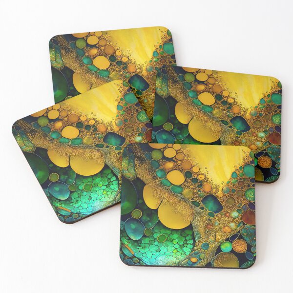 Item preview, Pointillism seaglass golden streams abstract designed and sold by Piotrek0001.