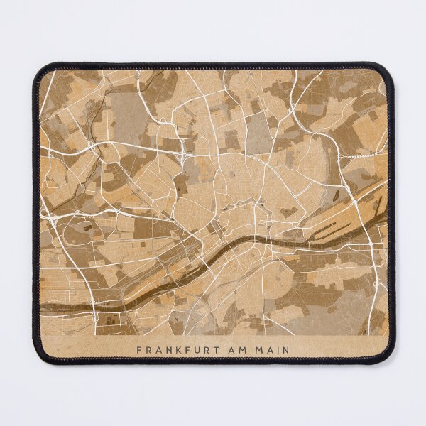 Item preview, Map of Frankfurt (Germany) in sepia vintage style designed and sold by blursbyai.