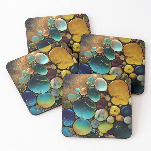 Item preview, Pointillism seaglass golden streams abstract designed and sold by Piotrek0001.