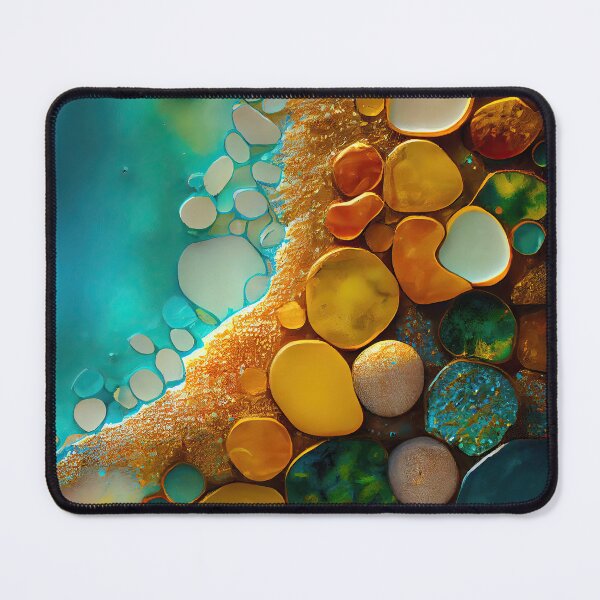 Item preview, Pointillism seaglass golden streams abstract designed and sold by Piotrek0001.