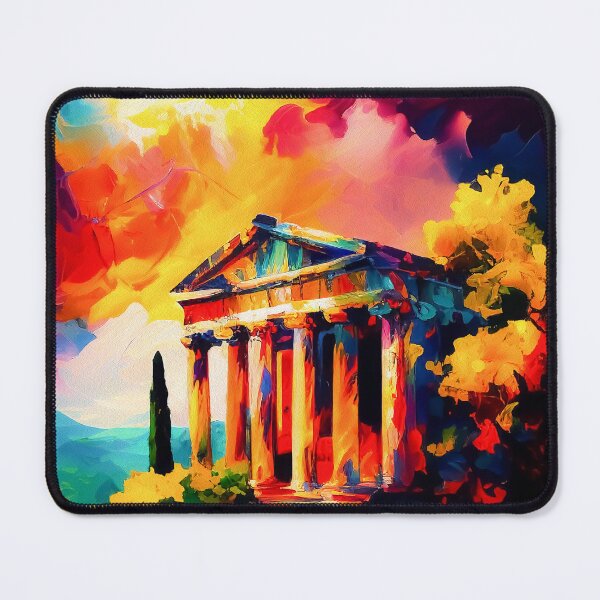 Artikelvorschau, Athens Greece Landscape | Palette Knife Oil Digital Painting entworfen und verkauft von VividViews.