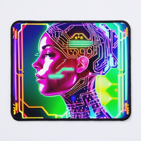 Item preview, Neon Cyberpunk Cyborg Girl 19 designed and sold by Benito Del Ray.