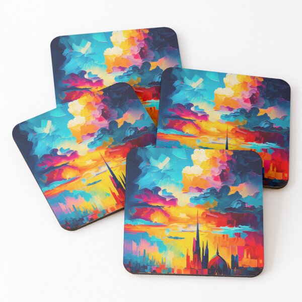 Item preview, Berlin Skyline Landscape | Palette Knife Oil Digital Painting designed and sold by VividViews.