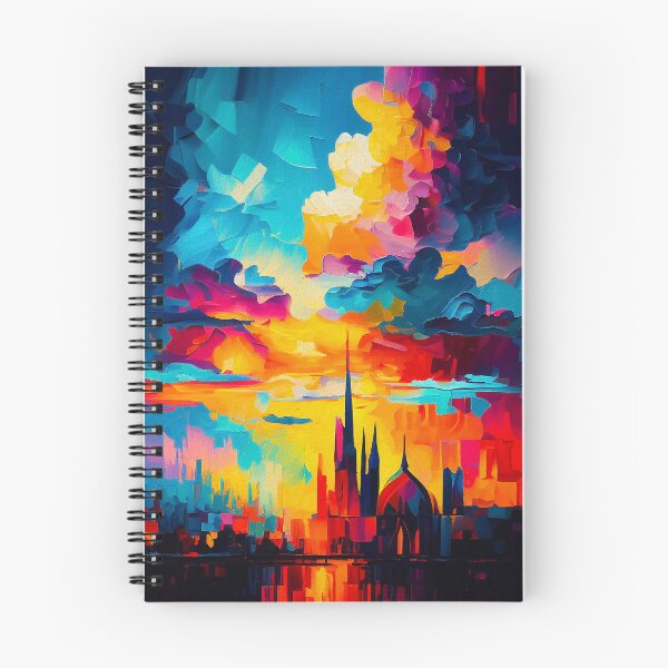 Aperçu de l'œuvre Berlin Skyline Landscape | Palette Knife Oil Digital Painting créée et vendue par VividViews.