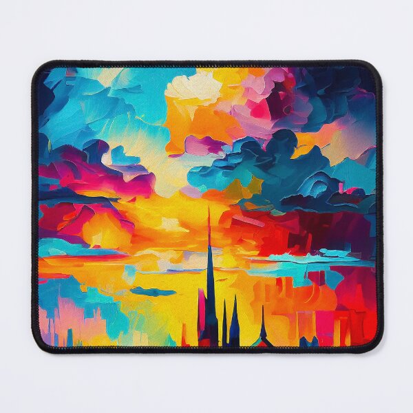 Item preview, Berlin Skyline Landscape | Palette Knife Oil Digital Painting designed and sold by VividViews.