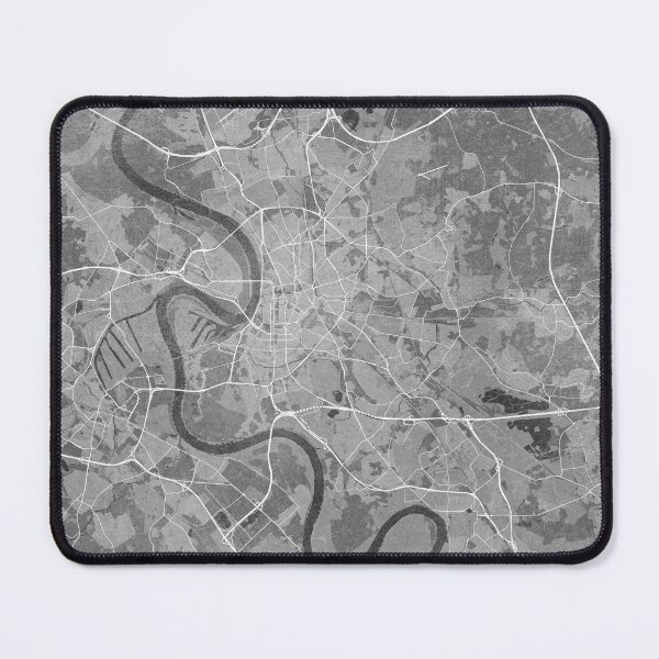 Item preview, Map of Düsseldorf downtown (Germany) in gray vintage style designed and sold by blursbyai.
