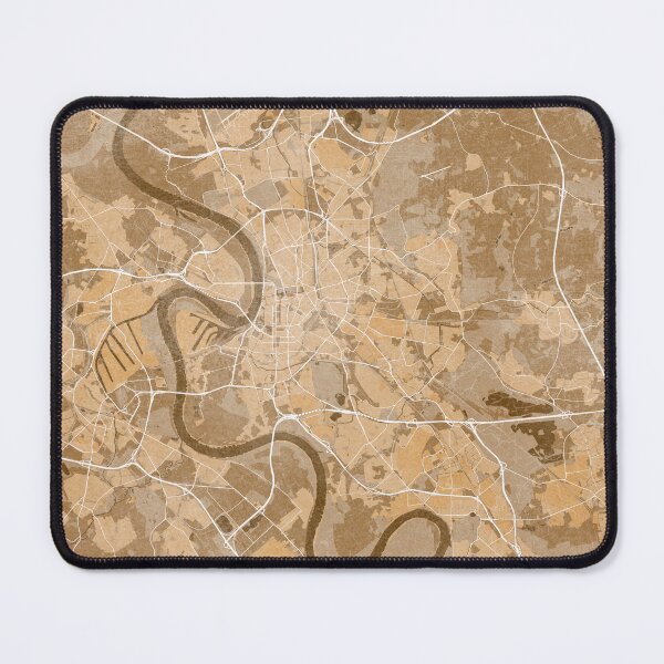Item preview, Map of Düsseldorf (Germany) in sepia vintage style designed and sold by blursbyai.