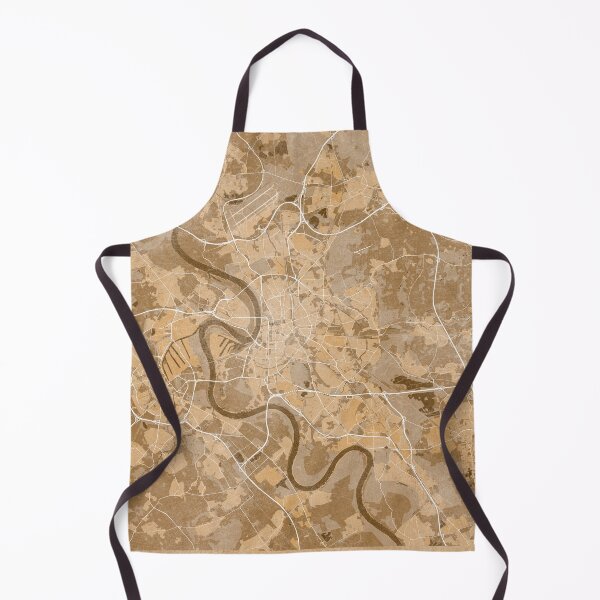 Item preview, Map of Düsseldorf (Germany) in sepia vintage style designed and sold by blursbyai.