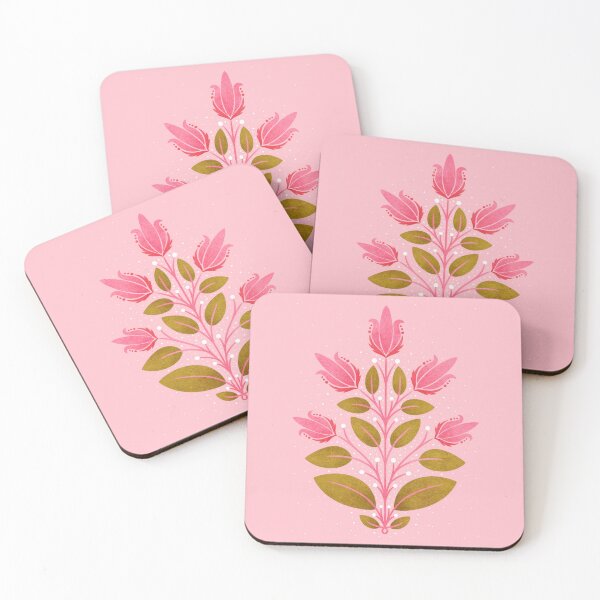 Item preview, Pink Arts & Crafts Style Tulips designed and sold by RebeccaFlaherty.