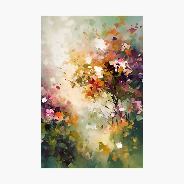 Vista previa del artículo con la obra «Pintura al óleo abstracta del impresionismo de la flor, jardín abstracto», diseñado y vendido por Etienne & Yolandi  Outram.