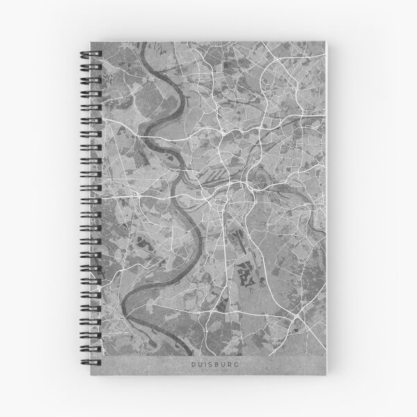 Item preview, Map of Duisburg downtown (Germany) in gray vintage style designed and sold by blursbyai.