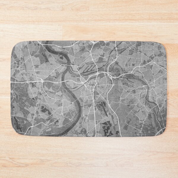 Item preview, Map of Duisburg downtown (Germany) in gray vintage style designed and sold by blursbyai.