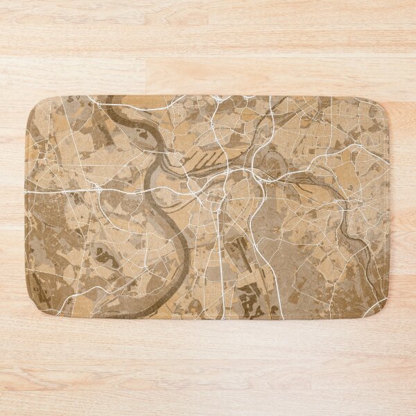 Item preview, Map of Duisburg (Germany) in sepia vintage style designed and sold by blursbyai.