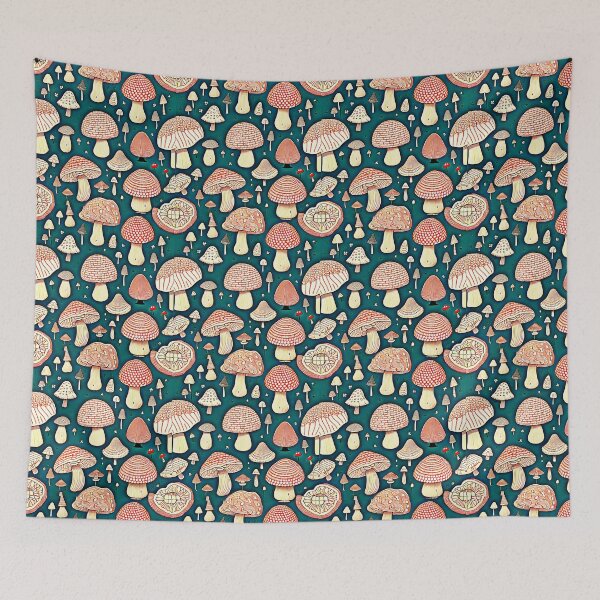 Item preview, Fun and Delightful  Mushroom Pattern  designed and sold by mrtom414.