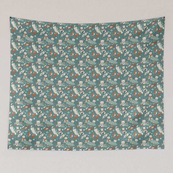 Item preview, Cats in Space Tiled Artwork #1 designed and sold by ArcStormDesigns.